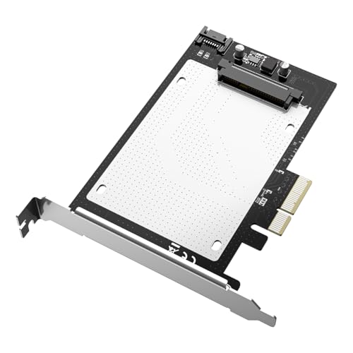 MAIWO U.2 to PCIe 4.0 X4 Adapter Card for 2.5 inch U.2 SFF-8639 SSD, 64Gbps PCIe 4.0 X4 Full Speed, Support 2.5 inch SATA SSD/HDD - SATA Cable Included