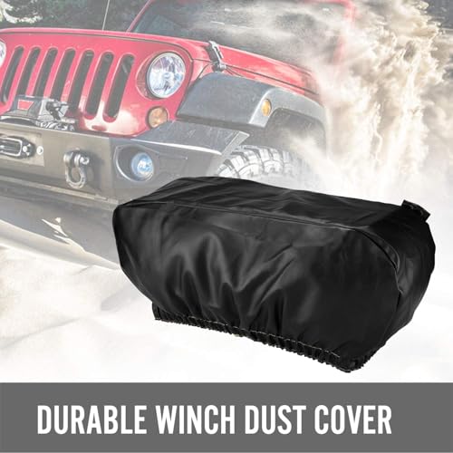 SEVEN SPARTA Winch Cover Heavy Duty Waterproof Winch Protection Cover, Dust-Proof,Universal Winch Protective Cover for Electric Winches Up to 17500 Lbs, 24” W x 10” H x 7” D (1) - Thumbnail 4