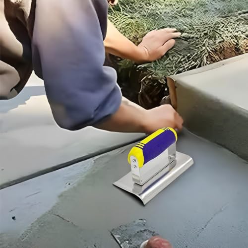 Ieron Winkelkelle aus Edelstahl, Verputzwerkzeug, Wandreparaturwerkzeug, Beton-Handtrimmer, Betontrimmer mit gebogenem Ende, Zementtrimmer, Bauhelfer