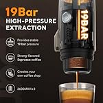 BENFUCHEN 3 in 1 Portable Espresso Machine, Self-Heating Electric Espresso Machine, 19 Bar Travel Coffee Maker with Ground Coffee and NES PRESSO/DolceGusto Pod - Space Grey - Image 5