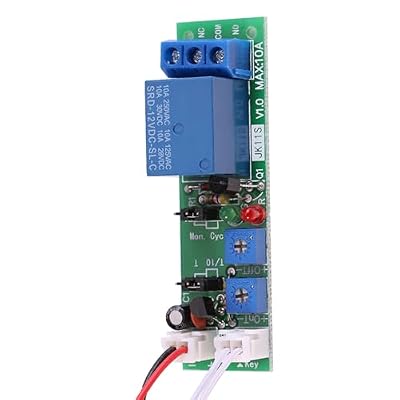 Timer Relay Module, DC 5V 12V 24V Adjustable Switch Cycle Timer Delay Relay Module, Delay On Off Switch Relay Module 6 Types Optional Time Delay (DC 12V 0-120 minutes adjustable)