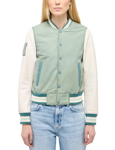 MUSTANG Chaqueta de cuero para mujer, verde, XL