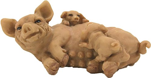 Krippenzubehör, Sau mit Ferkeln Höhe ca. 3cm für 10-12cm Figuren