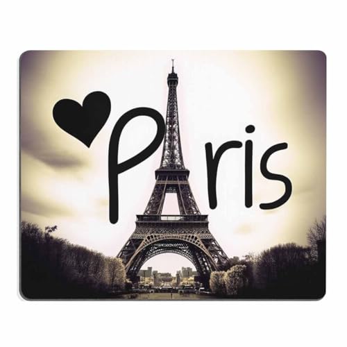 Eiffel Tower Love Paris Rectangle Mouse Pad,Gaming Mouse Pad