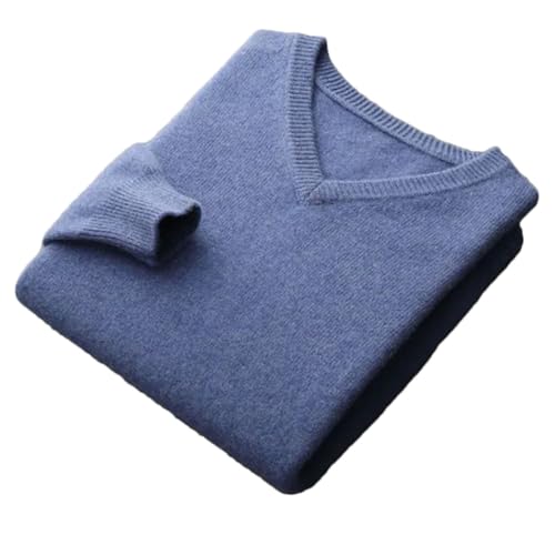 Vogrtcc Maglioni da Uomo in Cashmere con Scollo A V Maglioni Business Casual Lavorati A Maglia