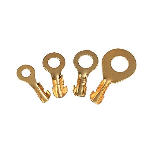 Kit anneau cosses yeux cuivre non isolés pour connecteur de fil moto auto