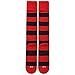 adidas Agron Socks Metro IV Soccer Socks, Power Red/Black, Small