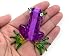 MINIATURE HAND BLOWN Art GLASS Purple Frog FIGURINE