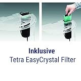 Tetra Explorer Line 30 L Aquarium Komplett-Set - Design Aquarium mit gebogener Frontscheibe, LED-Beleuchtung, Technik, Futter und Pflegemitteln, Farbe: Schwarz