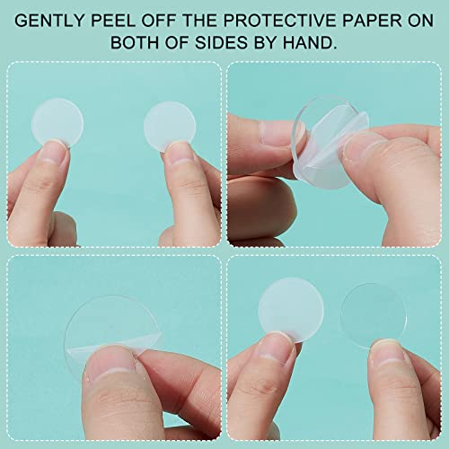 FINGERINSPIRE 100 Pcs Clear Circles Acrylic Sheet 25mm Circular Miniature Bases Blanks Acrylic Disc Mini Flat Round Acrylic Base for Miniatures Wargame Halloween Christmas Craft Keychain - Image 4