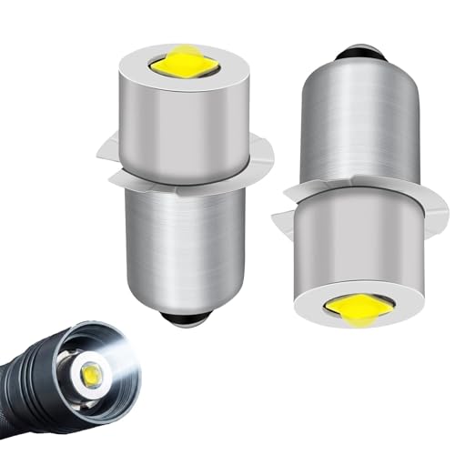 XiDeShop Paire d’Ampoules LED P13.5S de 5W pour Lampe de Poche Torche Éclairante 6-24V 300 Lumens Remplacement Optimal avec Haute Luminosité et Durabilité Supérieure pour Piles 4-6 C/D