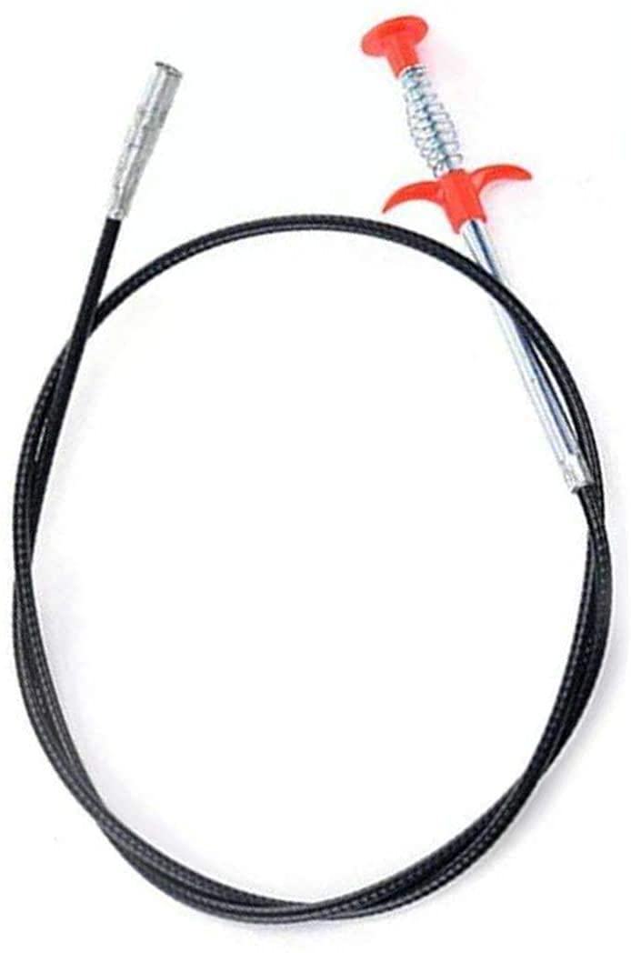 NOBILEA Drain Cleaner Stainless Steel Wire for Kitchen Sink, Bathroom & Floor Drains | Unblocked Kitchen Bath Basin Hairs Remover cleaning Tool | (160 Cm) 1