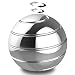 DBlosp Kinetic Desk Toys,Full Body Optical Illusion Spinner Ball,Gifts for Men,Women,Kids 1.5" Size (Silver)