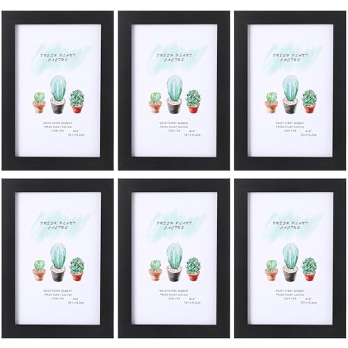 Halinuia 6 Pezzi Cornice per Foto 10x15 cm, Cornici da Muro e da Tavolo Portafoto Cornici Foto Set, Appendi Foto Decorazione per Casa Ufficcio Camera Soggiorno
