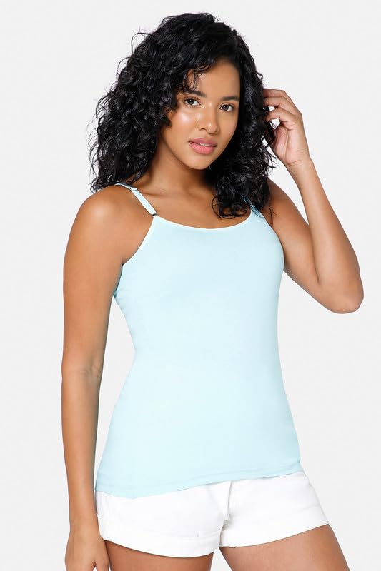 Image of Intimacy Cotton Camisole for Women with Adjustable Spaghetti Straps Comfortable Everyday Wear Camisole Slip for Women