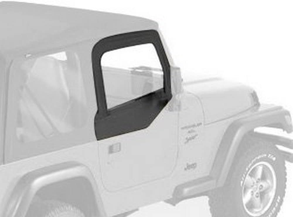 Bestop 5179035 Black Diamond Upper Fabric Half Doors For 1997-2006 Wrangler