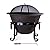 Cast Iron Fire Pits, Outdoor Round Wood Burning Fire Pit Bowl with Mesh Screen,Fireplace Poker,29 inch cast Iron Black