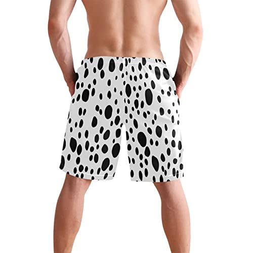 Dalmatian Dog Fur Print Men's Swim Trunks Beach Shorts Quick Dry Swim Board shorts With Pockets L4