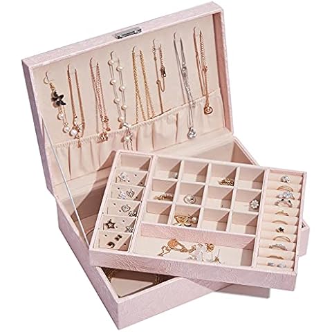 ECRAB Jewelry Box with Mirror Cover