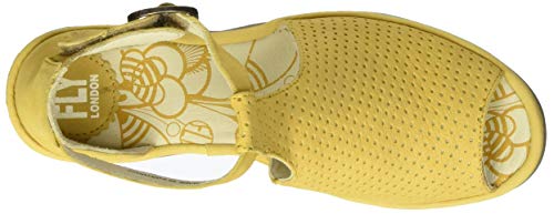 Fly London Womens Yall Cupido Cut Out Peep Toe Perforated Wedge Heels - Bumblebee - Us8/Eu39 #TOP4