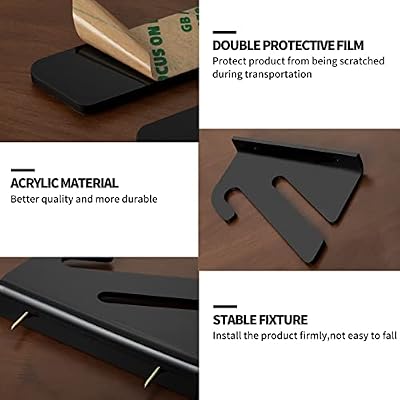 Skateboard Rack Wall Mount, Skateboard Storage Rack, Skateboard Holder, Load Bearing Skateboard Rack, Horizontal Space Saving Design for Longboard Penny Board Skis Skateboard Shelf