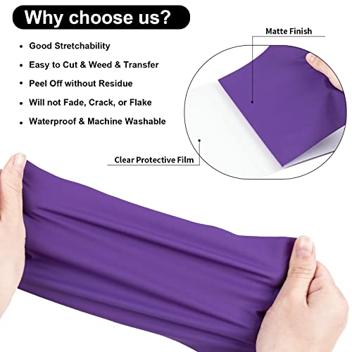 Image of VINYL FROG PU Iron on Heat Transfer Vinyl Roll 10 inchx5' Purple Color HTV