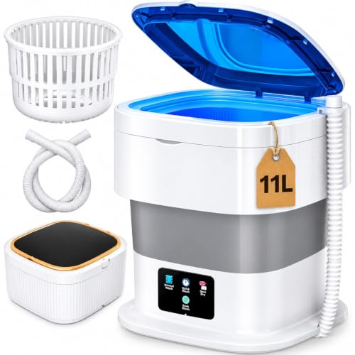Portable Washing Machine, 16L Mini Washing Machine With Spin Bask...