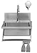 Winholt WWHS1410SP Hand Sink with Knee Valves, Stainless Steel, 10" x 14" x 6" Bowl Size, 18" Length x 15" Width