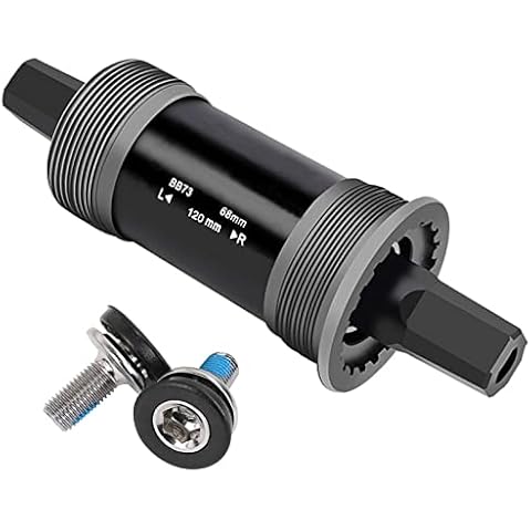 Meyecon Bicycle Bottom Bracket BSA Bottom Bracket 68 mm Bicycle Bottom Bracket Square Bottom Bracket for Square Spindle Crank 68 mm Frame Shell Cycling Accessories with Waterproof Screws (120 mm) Cover