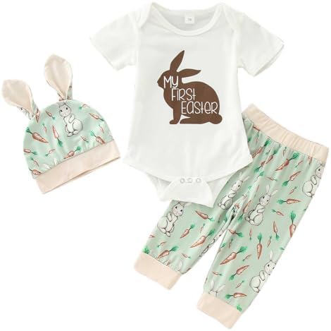 Body Pour Bébé Fille à Manches Longues Solide Pâques Lapin Oreilles Grenouillère Nouveau-né Enfants Vêtements Body Bébé Garçon Avec, Beige, 3-6 Mois