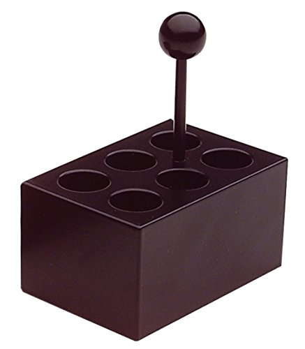 neoLabLine Aluminium Heizblock mit 6 Vertiefungen für Reagenzgläser, 20 mm Bohrung