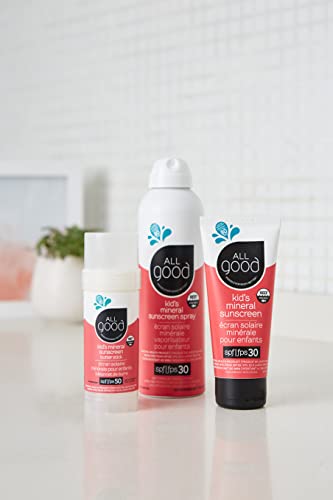 All Good Baby & Kids Mineral Face & Body Sunscreen - Uva/Uvb Broad Spectrum, Coral Reef Friendly, Water Resistant, Zinc Oxide - Spf 50 Butter Stick, Spf 30 Lotion & Spray #TOP7