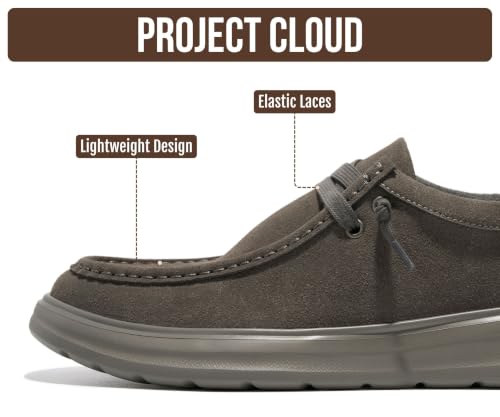 Image of Project Cloud Genuine Leather Loafers for Men - Non-Slip Mens Shoes (Dante) | High Density SmartFoam Insole Mens Loafers - Lightweight Sneakers for Men Footwear and Water Resistant Mens Sneakers