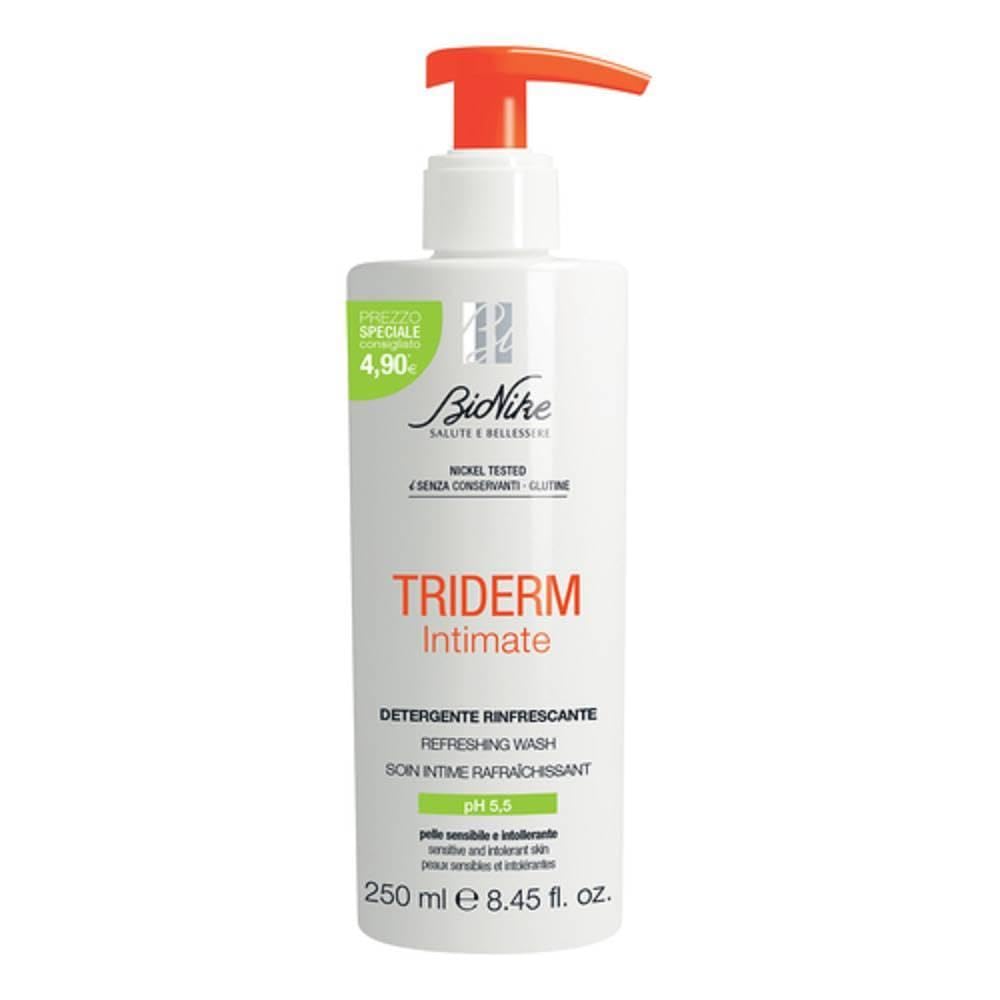 Bionike triderm intimate rinfrescante 250ml per l'igiene intima uomo e donna