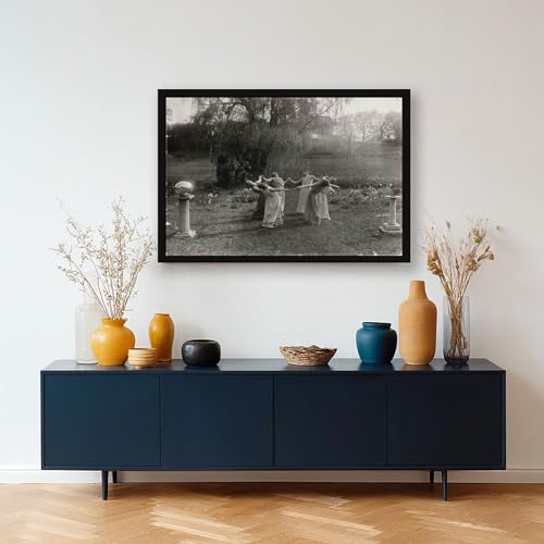 Impression sur toile cercle de sorcières déco bureau cadre suspendu 20x30 cm