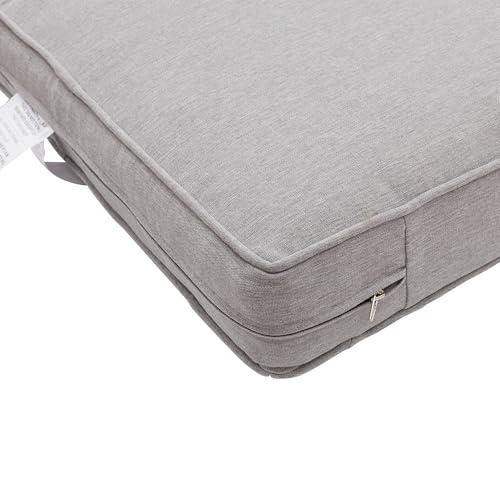 Image of QILLOWAY Outdoor /Indoor Furniture Cushions Set,Replacement Deep Seat Cushion for Patio Chair Furniture, 2sets, Gray,White