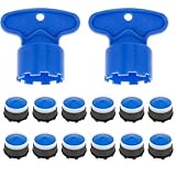 LXUEJIE 14Pcs Faucet Cache Aerators with Faucet Aerator Removal Tool, 18.5 mm Water Saving Flow Restrictor Set Replacement Part for Kitchen or Bathroom(14)