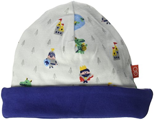 Magnificent Baby Kid's Reversible Hat Sleepwear, Good Knight Blue, NB-3M