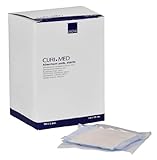 50 Stück Saugkompressen steril 400gsm Curi-Med 10 cm x 10 cm weiß/blau