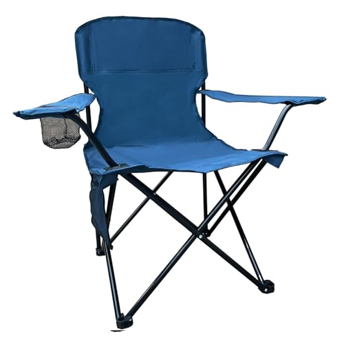 SAILARY Folding Camping Chair, 225lb Capacity, Includes Cup Holder & Side Storage Bag, 5.5lbs Portable for Beach, Camping, Sport,Cyan