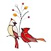 Produktbild JJYGTTG Eisen Kunst Kardinal Skulptur Ornamente Outdoor Indoor Metall Vogel Skulptur Garten Porsch Dekor (Farbe : Style 3)