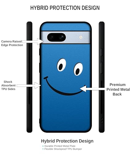 Image of Happy Design Premium 2D Printed Metal Back Case Cover for Google Pixel 7A 5G