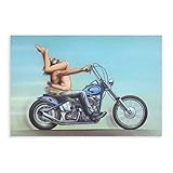 35+ David Mann Artwork Posters Wall Art Motorcycle Rider Vintage Art Canvas Paintings Posters Wall Art for Living Room Bedroom Home Decor Unframe-1-24x36inch(60x90cm)