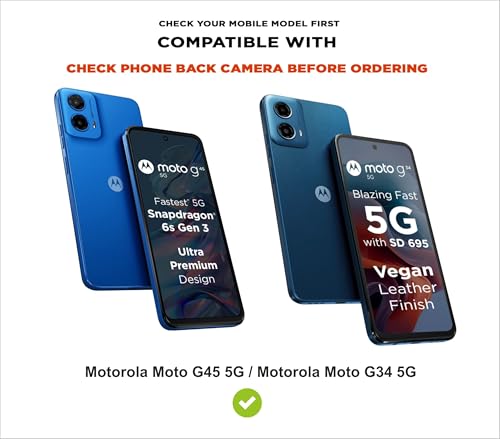 Image of SBMS Silicone Back Cover Case for Motorola G34 5G /Moto G45 | Soft Micro-Fibre Lining Inside | Magsafe Print On Back Side Camera Protection Bump | Shockproof Case For Moto G45 (Magsafe Print Big Black)