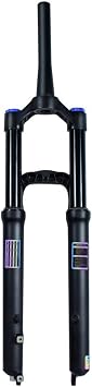 27.5'' 29'' Air Mountain Bike Suspension Fork Front Forks 140mm Travel 1 1/2 Inch Threadless Tapered Steerer Axle QR 9mm Disc Brake Compatible