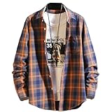 [Luxe Relax] メンズ チェック シャツ 長袖 カジュアル 柄 おしゃれ レギュラーカラー トップス 羽織り デザイン ファッション 160cm 個性的 モード モード系 キメる 楽チン 楽ちん 160センチ お洒落 御洒落 おしゃ 150センチ 大人ぽい かっこいい 流行 140センチ 私服 洋服 おおきい 軽 軽い 軽量 おおきめ おおきいサイズ イエロー 4A-L09-YE2XL