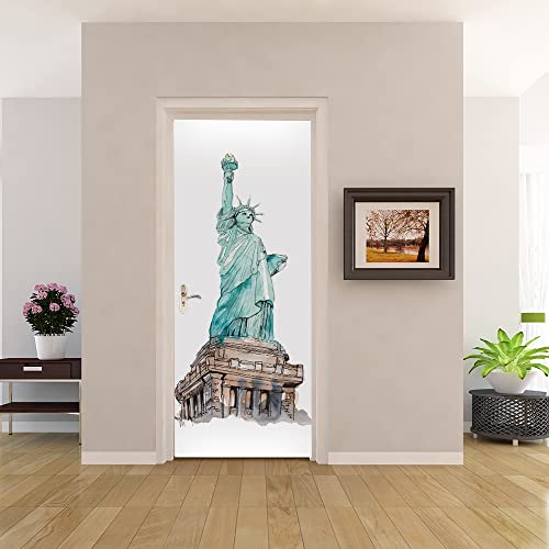 Stickers mural porte 3D pour masquer les défauts d'une porte