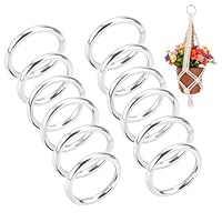 Ztolbriy 12 Stück Edelstahl O-Ringe 304 – 30mm Außendurchmesser | 3mm Dicke | Geschweißte Metallringe für Camping, Hundeleinen & DIY