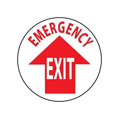 NMC WFS25 EMERGENCY EXIT Walk on Floor Warning Sign Cover