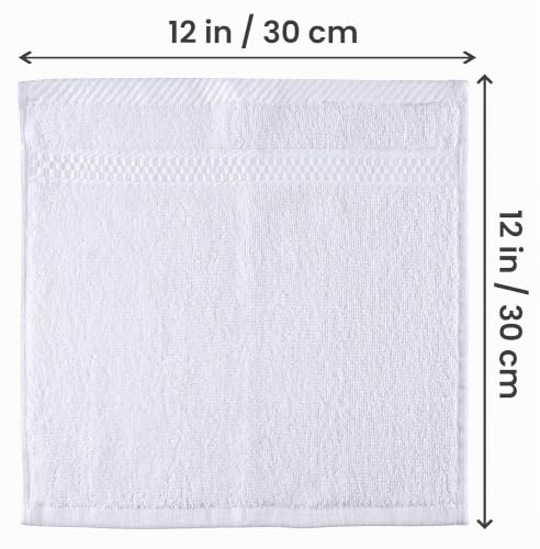 Miniatura 7 de Utopia Towels - Juego De Toallas Premium 30 X 30 Cm, Blanco 100 Algodón Para La Cara, Toallas Altamente Absorbentes Y De Tacto Suave Para La Punta De Los Dedos Paquete De 12